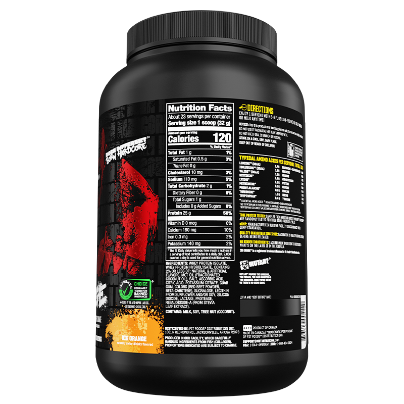 Mutant ISO Surge 1.6lb - Orange Dreamsicle Nutrition Facts / Directions