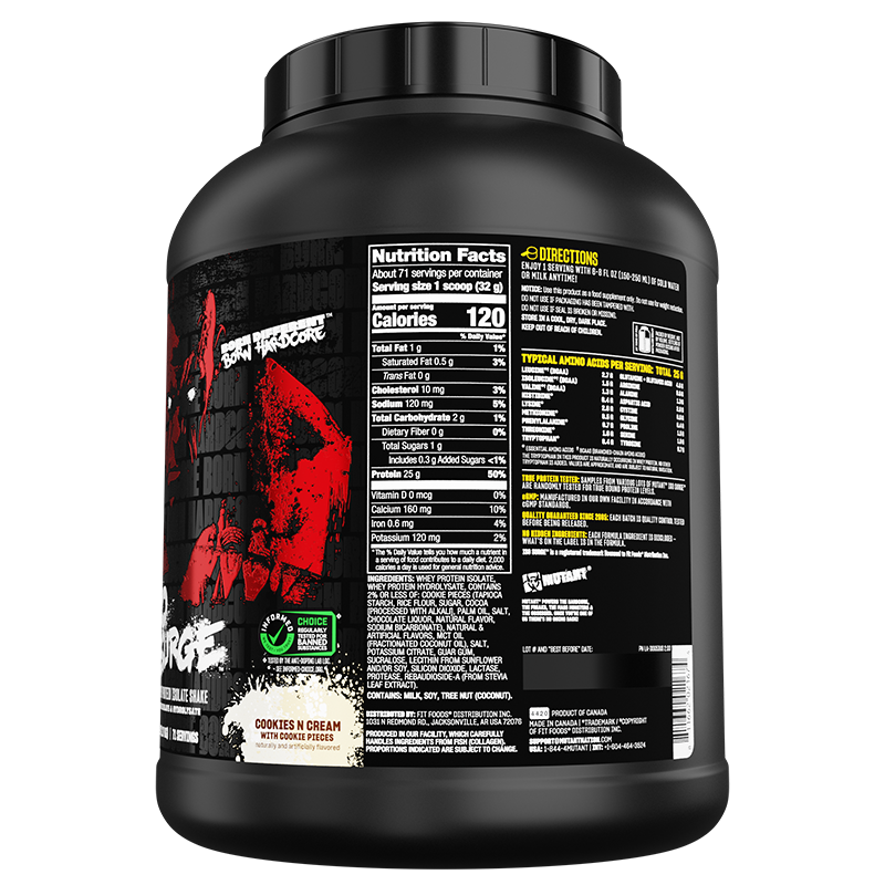 Cookies & Cream back / Nutrition Facts