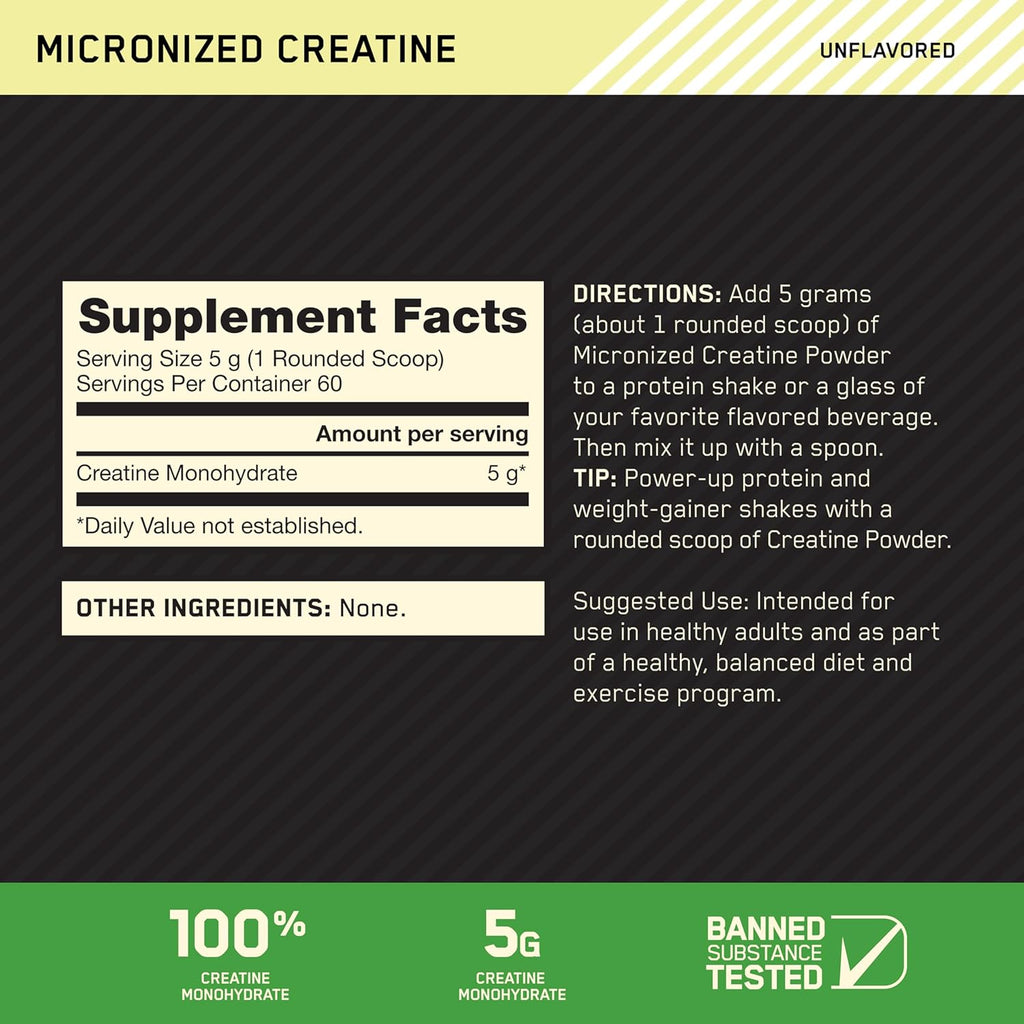Optimum Nutrition Bột Creatine Vi Hóa 300g