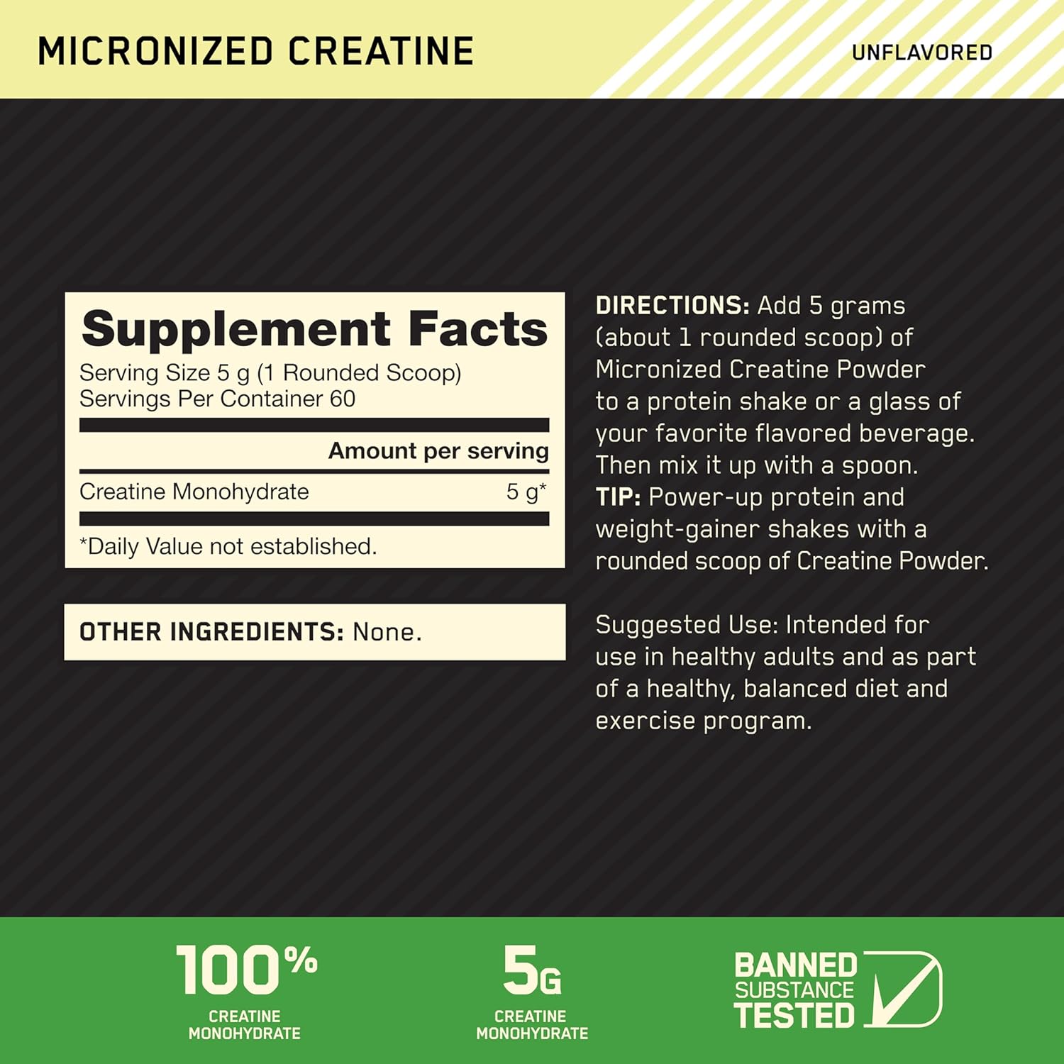 Optimum Nutrition Micronized Creatine Powder 300g