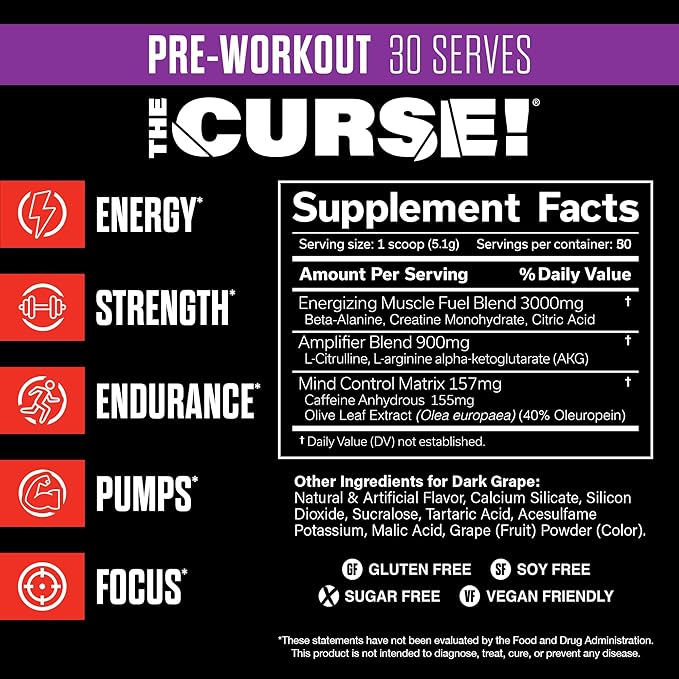 JNX SPORTS THE CURSE! Pre Workout