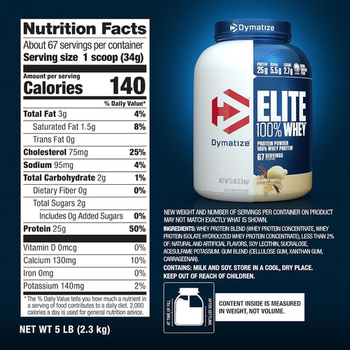 Dymatize Elite 100% Whey Protein Powder