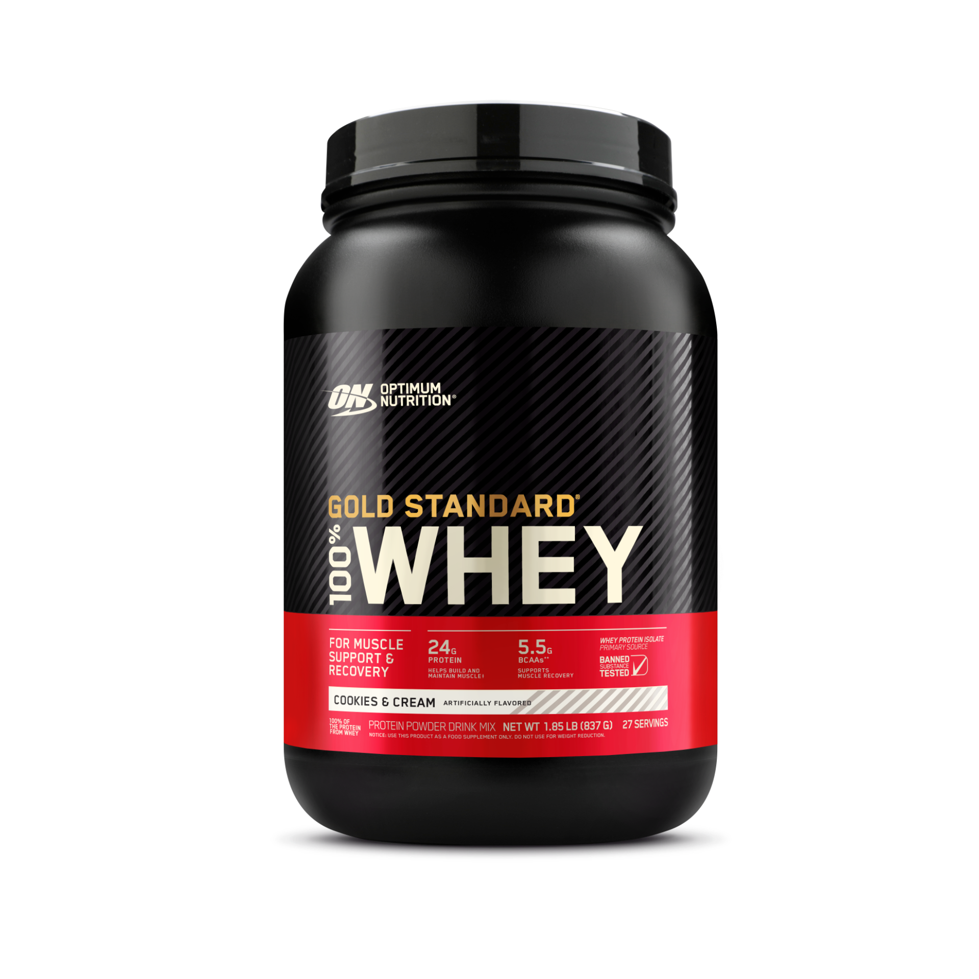 Optimum Nutrition Gold Standard Whey Protein - Cookies & Cream - 2 lb