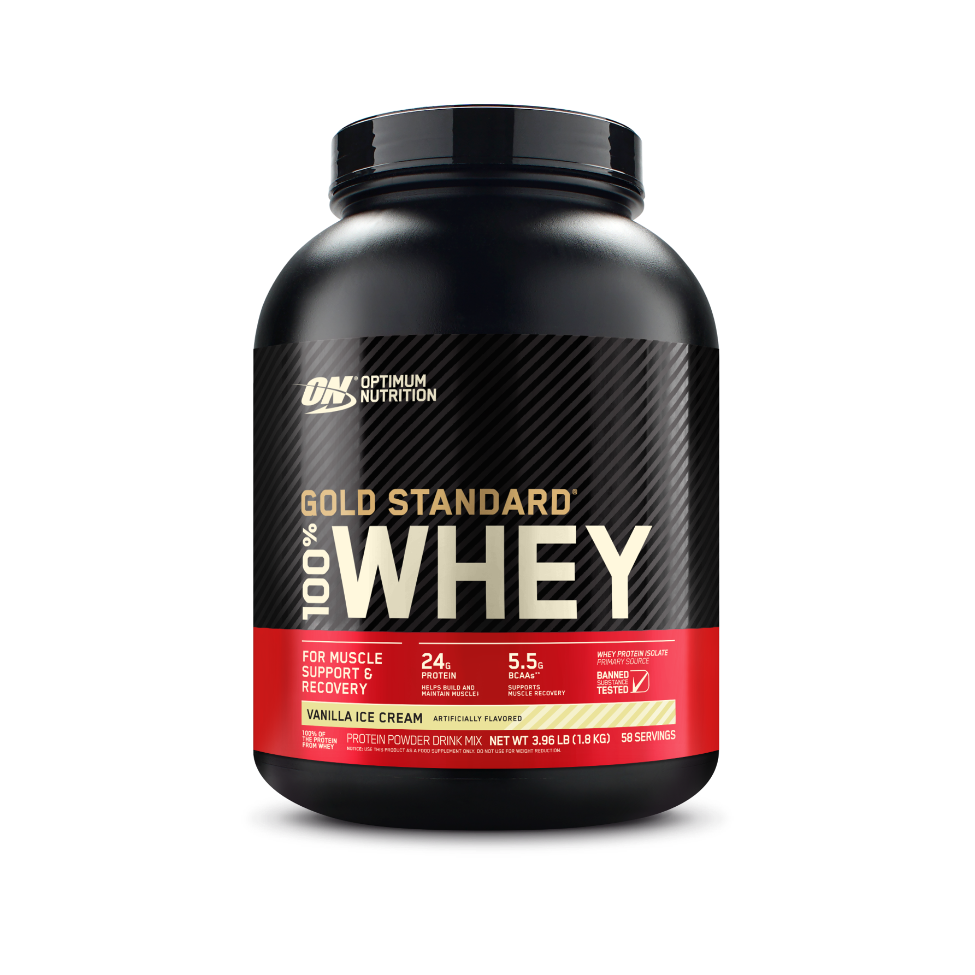 Optimum Nutrition Gold Standard Whey Protein - Vanilla Ice Cream - 4 lb